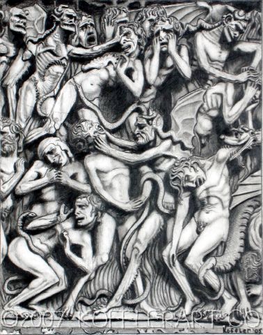 LAST JUDGEMENT 2006. Pencil on illustration board.