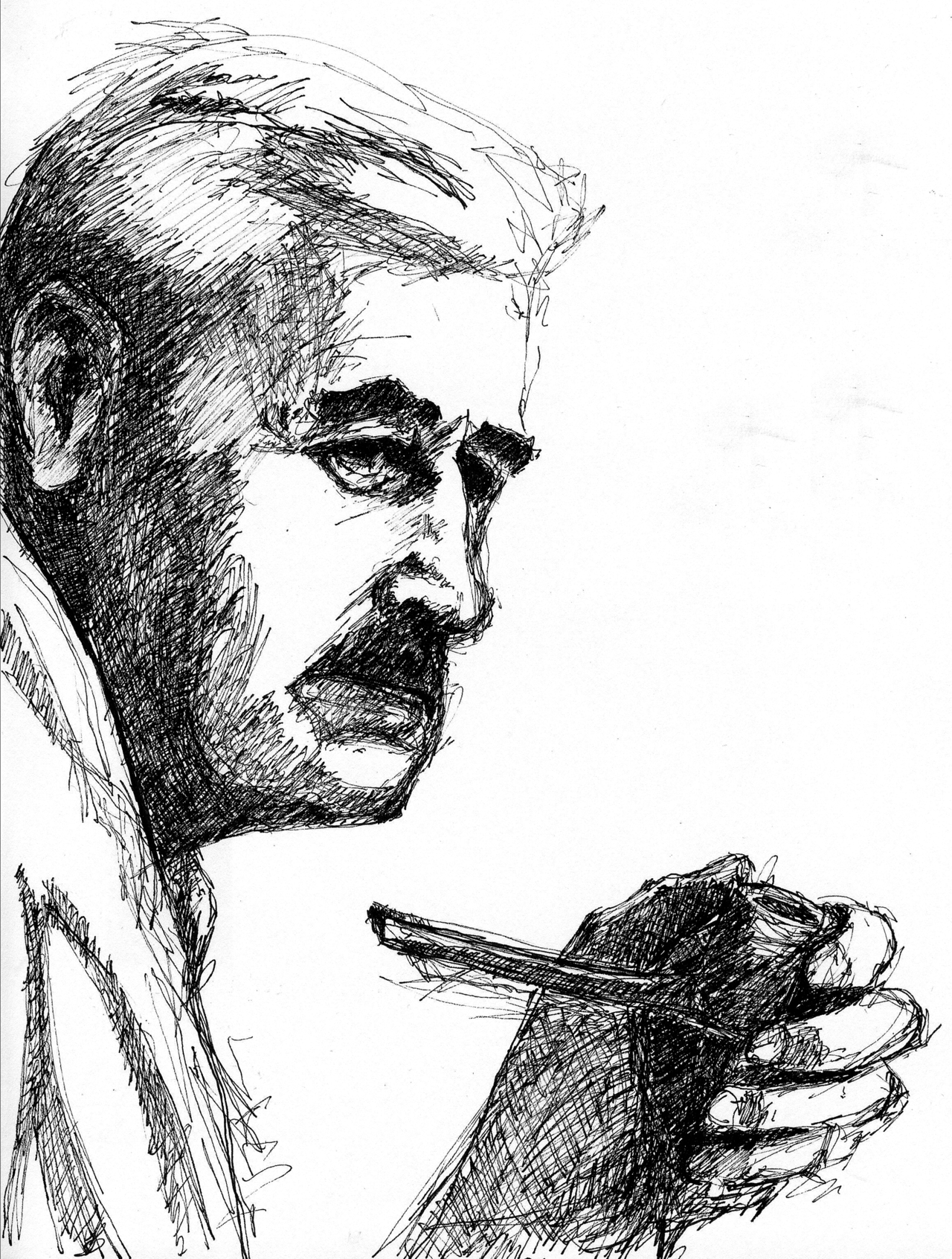 Portrait of Faulkner by JackRaz