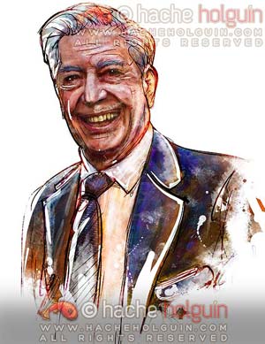 Retrato Mario Vargas Llosa by letramuda